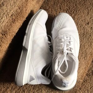 White Adidas Tennis Court Shoes